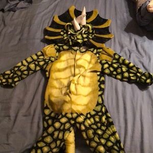 Toddler Green Dinosaur Costume (triceratops?)